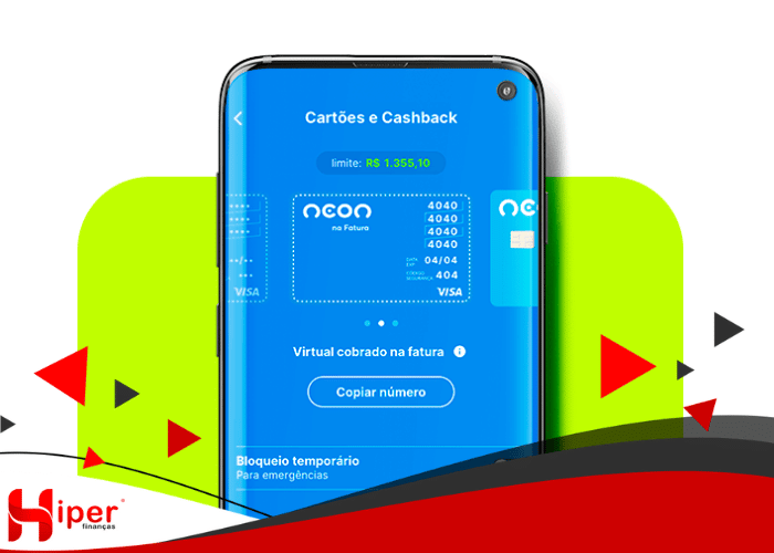 cartão de crédito neon